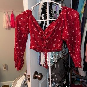 Aeropostale long sleeve crop top